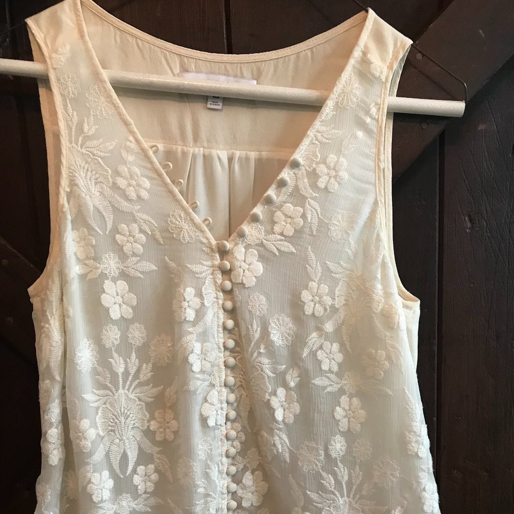 ELIZABETH & JAMES Silk Lace Blouse